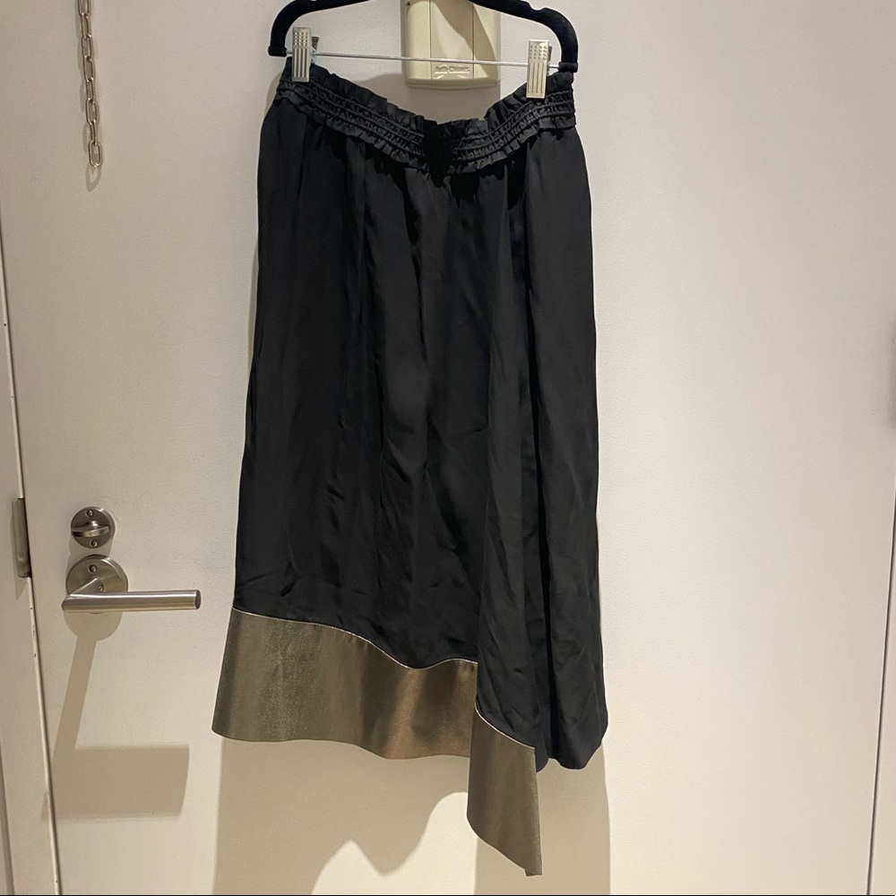 Balenciaga leather trimmed skirt